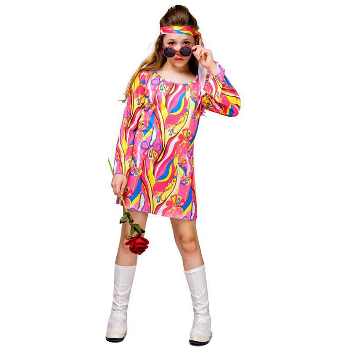 Girls' Retro Hippie Performance Show Clothing