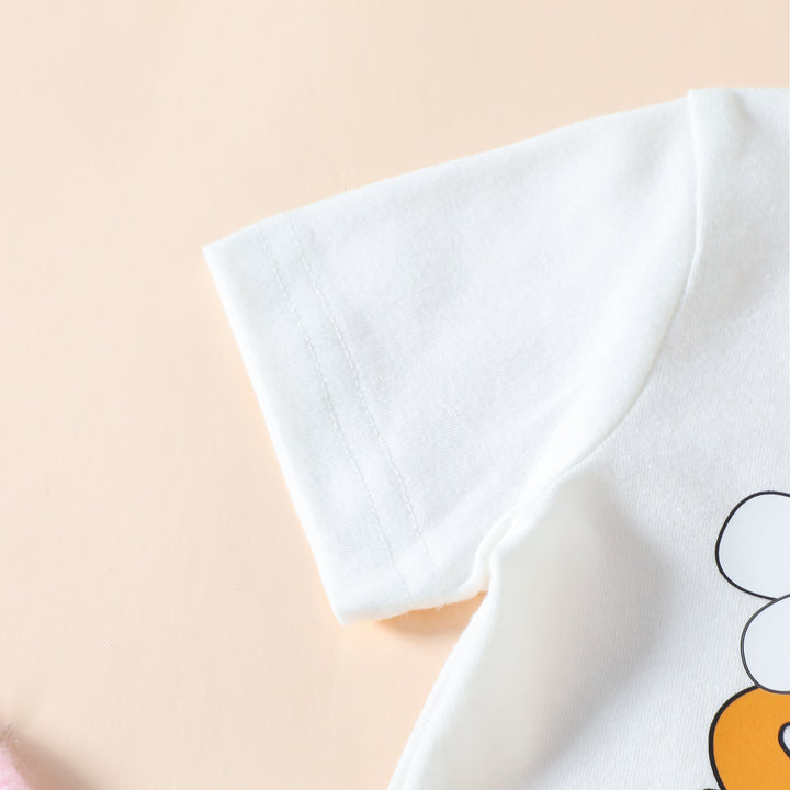 Girls' Clothing Children Letter Print Short-sleeve