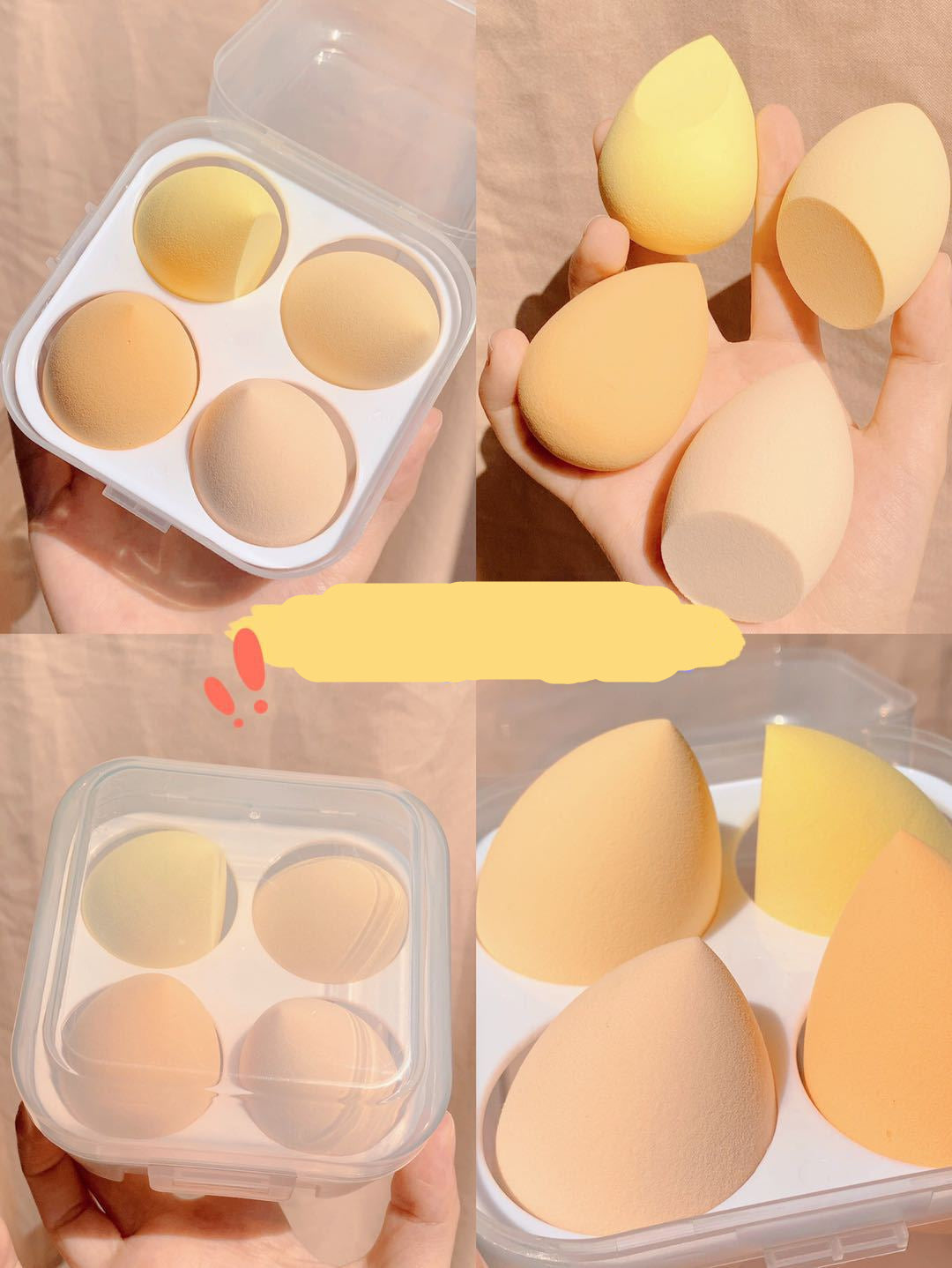 Makeup egg box