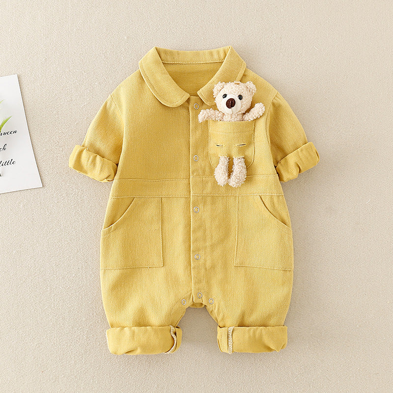 Clothes For Babies Autumn Clothes Newborn Denim Jumpsuit
