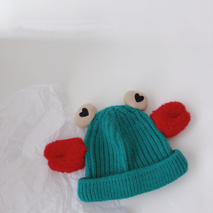 Winter Korean Ins Big Foot Crab Children Warm Knitted Hats