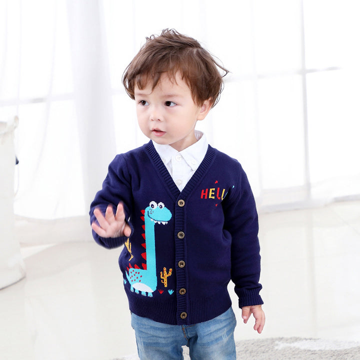 New All-Match Fashion Boy Knitted Cardigan