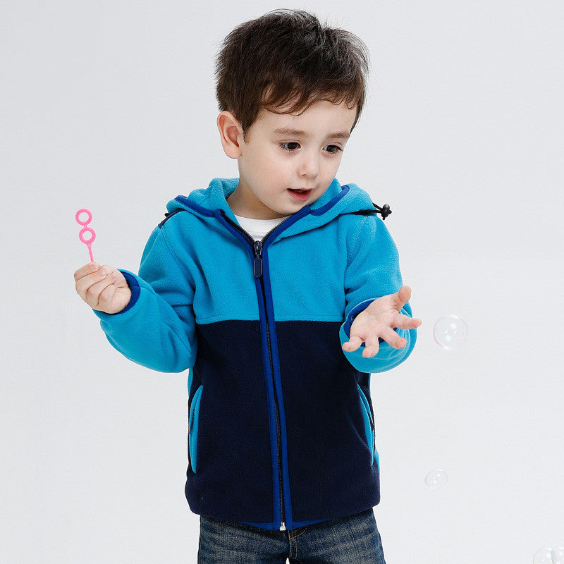 Spring And Autumn New Cardigan Hooded Children's Boy Jacket