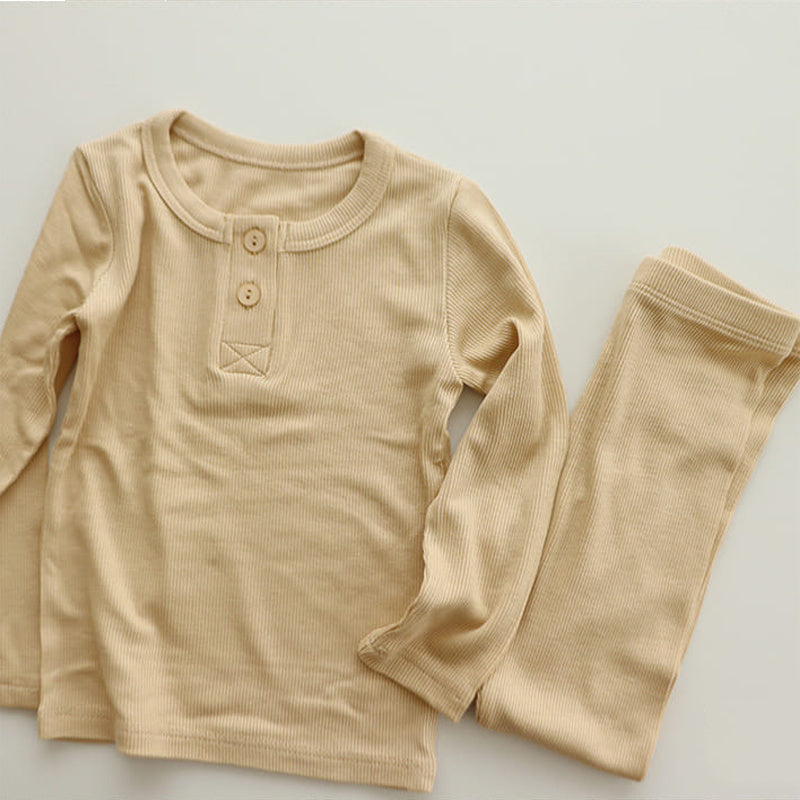 Baby Kids Pajamas Sets Girl Boy Sleepwear Suit Autumn Kids