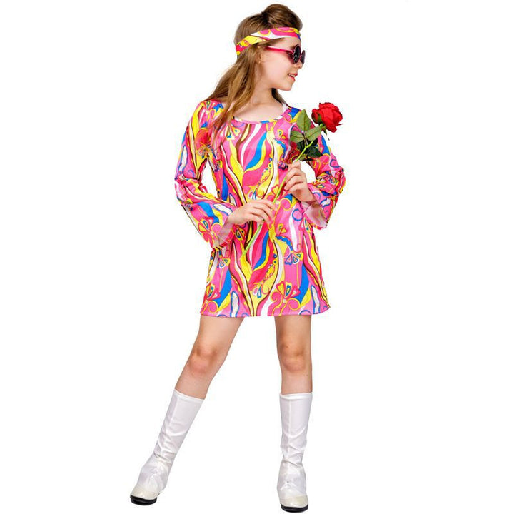 Girls' Retro Hippie Performance Show Clothing
