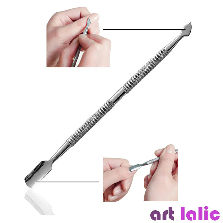 Double Sided Finger Dead Skin Push Nail Cuticle Pusher Manicure Tool