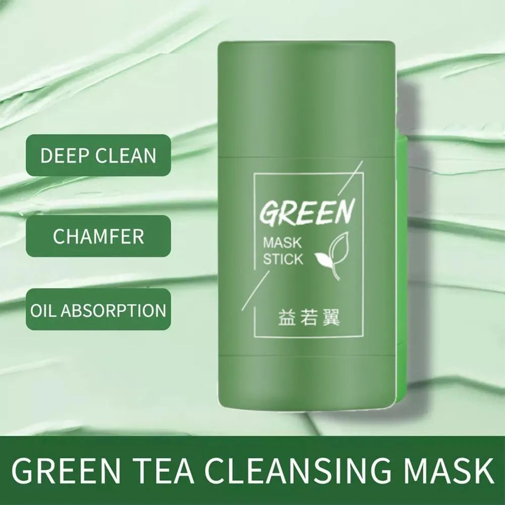 Original 40g Remove Blackhead Green Tea Solid Mask Cleansing Stick Mask Facial Dispel Acne Blemish Shrink Pores Skin Care