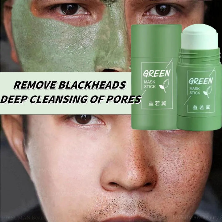 Original 40g Remove Blackhead Green Tea Solid Mask Cleansing Stick Mask Facial Dispel Acne Blemish Shrink Pores Skin Care
