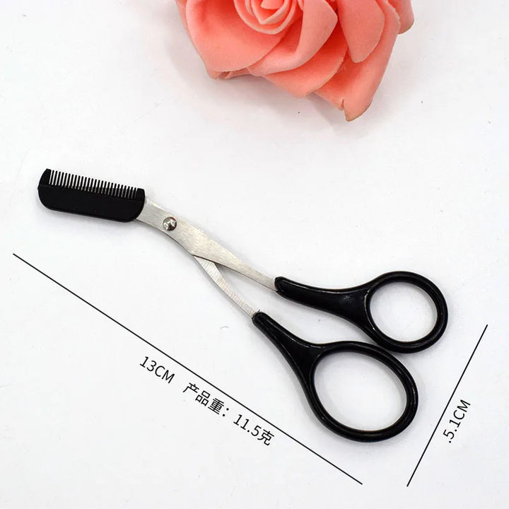 Eyebrow Scissors  with Comb Stainless Steel Makeup Tools