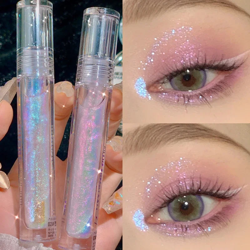 1PCS Diamond Glitter Liquid Eyeshadow Highlighter Lying Silkworm Shiny Brightening Makeup