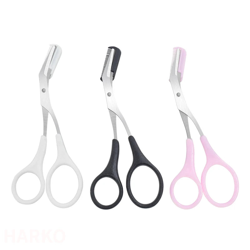 Eyebrow Scissors  with Comb Stainless Steel Makeup Tools