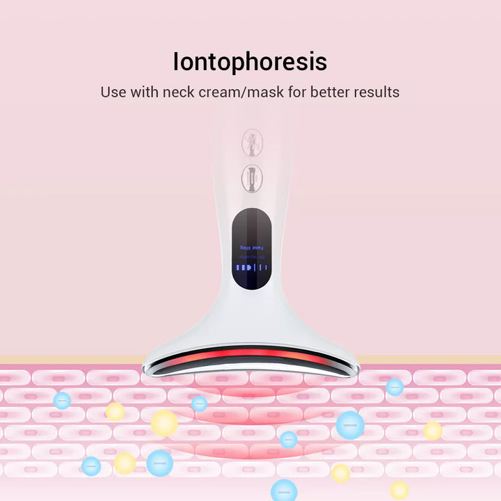 3 Colors LED Photon Therapy Skin Tighten Reduce Double Chin Anti Wrinkle Remove Skin Care Tools