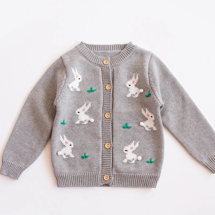 Girls Clothes Lovely Green Rabbit Sweater