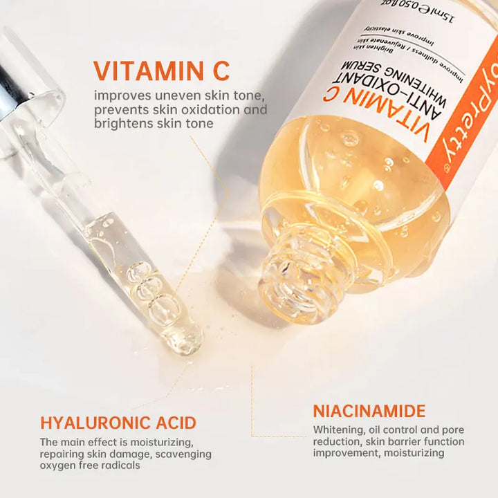Vitamin C Serum for Face Dark Spot Remover Hyaluronic Acid Whitening Fade Melanin Anti Wrinkle Facial Serum Skin Care Product