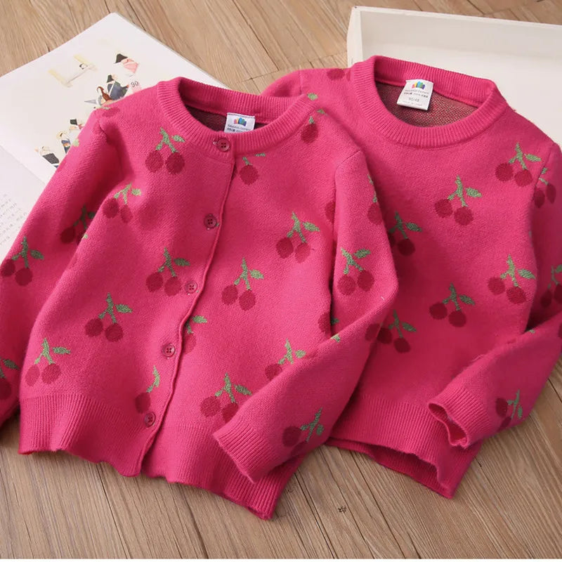 Thicken Knitted Jacket Cardigan Sweater For Baby Girl