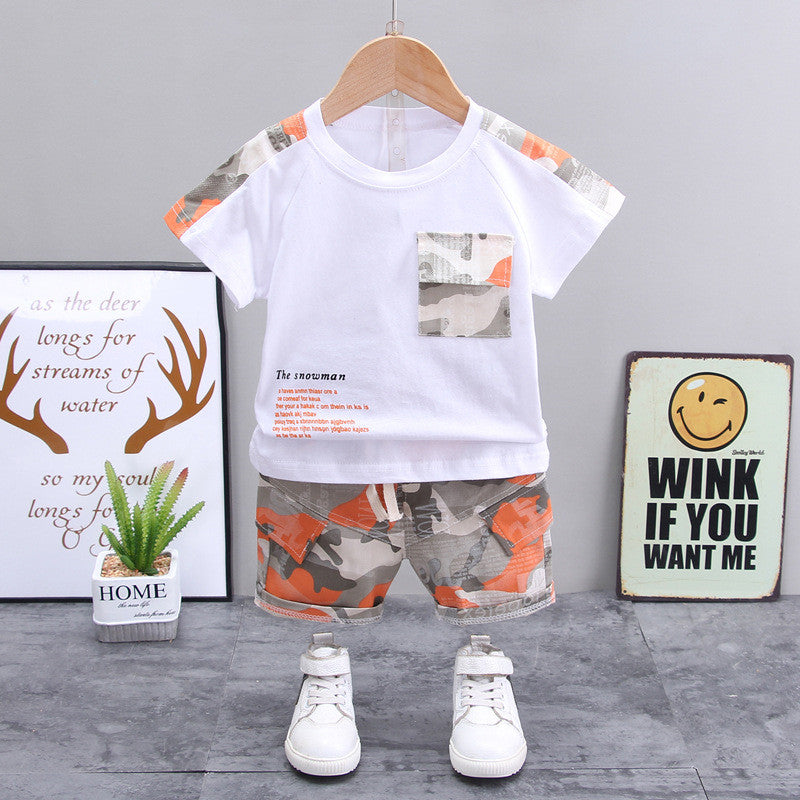 Boys' Casual Children's Children's Clothing Casual Short-sleeved Shorts