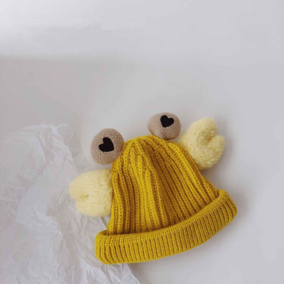 Winter Korean Ins Big Foot Crab Children Warm Knitted Hats